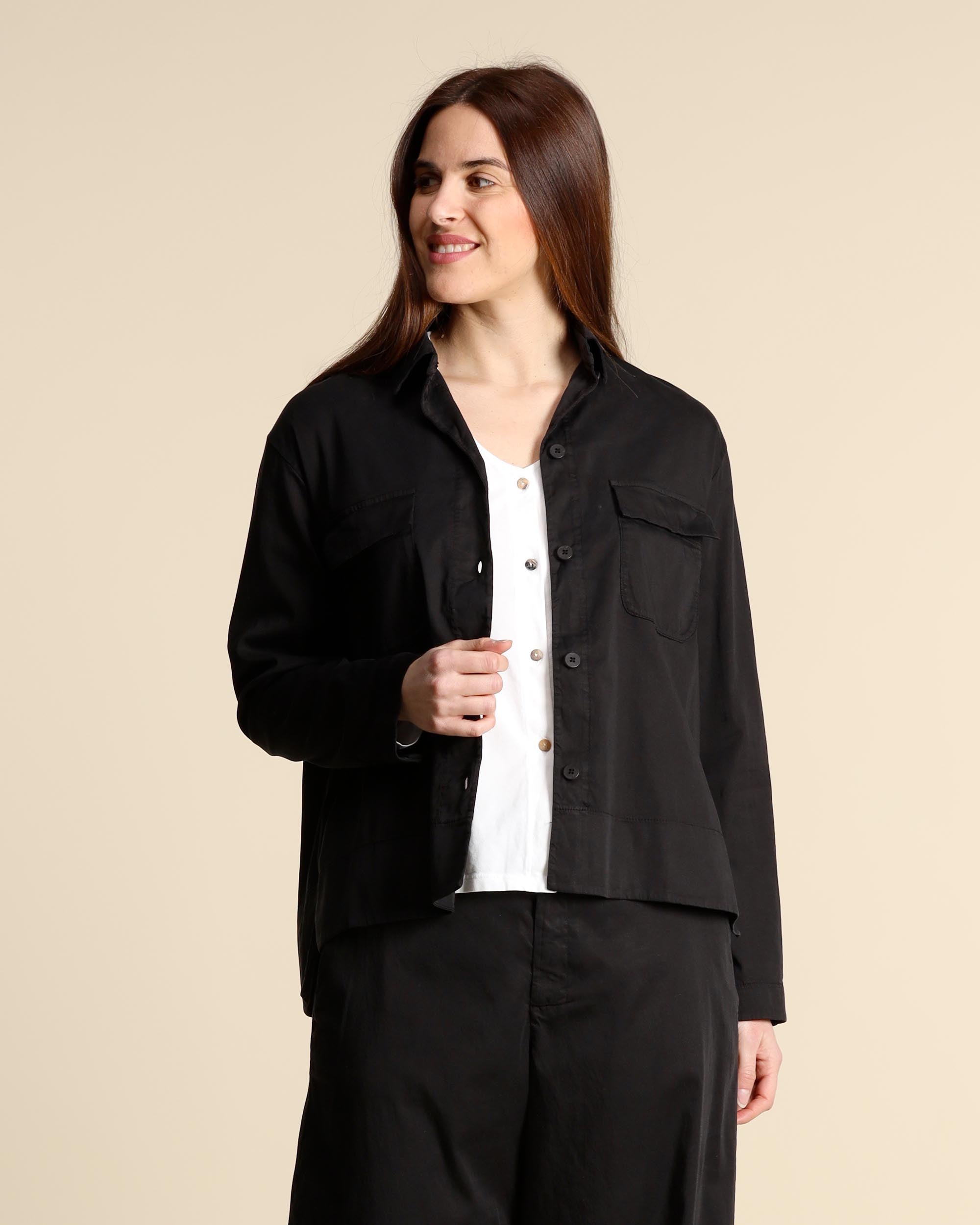 Transit Cotton and Tencel Shirt Jacket SS2026 – BLUEFIELDS.IT