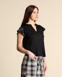 Blusa in bimateriale
