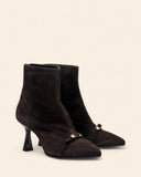 Stivaletti in camoscio con tacco