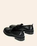 Mocassini in pelle stampa pitone