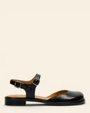 Sling back in pelle