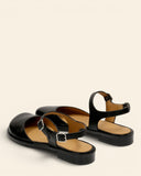 Sling back in pelle