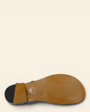 Sling back in pelle