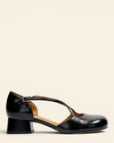 Ballerina in pelle con tacco