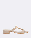 Sandali gioiello in pelle scamosciata