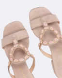 Sandali gioiello in pelle scamosciata