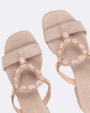 Sandali gioiello in pelle scamosciata