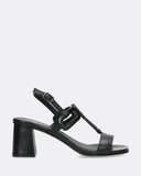 Sandali in pelle con tacco