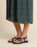 Sandali bassi in pelle