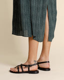 Sandali bassi in pelle