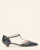 Ballerine in pelle con cinturino