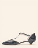 Ballerine in pelle con cinturino