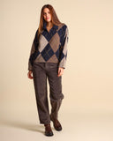 Maglia in cashmere ad intarsio