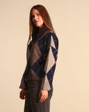 Maglia in cashmere ad intarsio