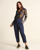 Pantaloni in cotone e viscosa