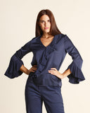 Blusa in bimateriale