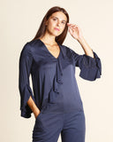 Blusa in bimateriale