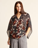 Blusa in georgette di seta