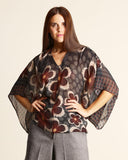 Blusa in georgette di seta