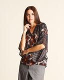 Blusa in georgette di seta