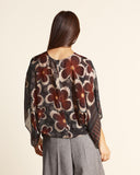 Blusa in georgette di seta