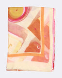 Stola patch in seta e cotone