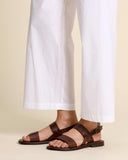 Sandali bassi in pelle