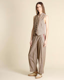 Pantaloni in cotone e lino