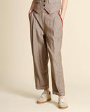 Pantaloni in cotone e lino