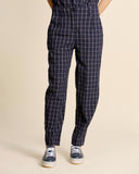 Pantaloni in crepe di cotone e viscosa