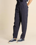 Pantaloni in crepe di cotone e viscosa