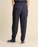 Pantaloni in crepe di cotone e viscosa