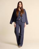 Pantaloni in cotone e lino