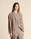 Giacca in cotone e lino