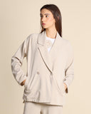 Giacca doppiopetto in jersey