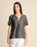 Blusa in misto lino