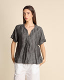 Blusa in misto lino