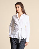 Camicia in popeline con fiocco