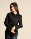 Camicia in popeline con fiocco