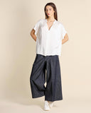 Blusa in raso di viscosa stretch