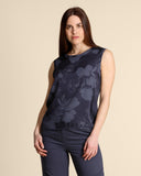 Top in twill di viscosa