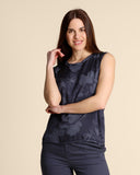 Top in twill di viscosa