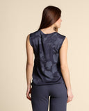 Top in twill di viscosa