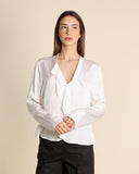 Blusa in raso di viscosa