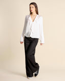 Blusa in raso di viscosa