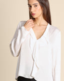 Blusa in raso di viscosa