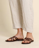 Sandali bassi in pelle