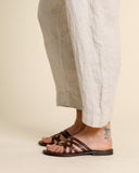 Sandali bassi in pelle