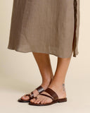Sandali bassi in pelle