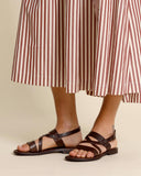 Sandali bassi in pelle